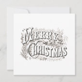 ヴィンテージ「メリークリスマス」クリスマスグリーティングカード (正面)