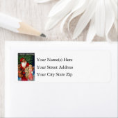 ヴィンテージ メリークリスマス サンタクロース ラベル (インサイチュ)