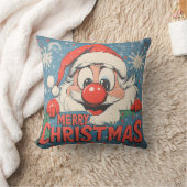 ヴィンテージ「メリークリスマス」サンタ装飾用クッション クッション (ブランケット)