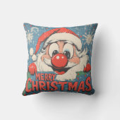 ヴィンテージ「メリークリスマス」サンタ装飾用クッション クッション (裏面)