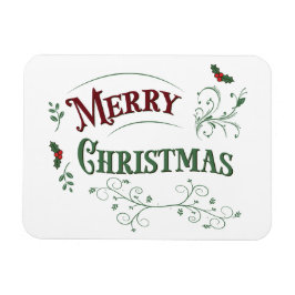 ヴィンテージ メリークリスマス タイポグラフィ マグネット