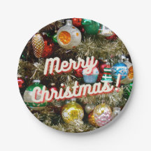 ヴィンテージ メリークリスマス！ペーパープレート