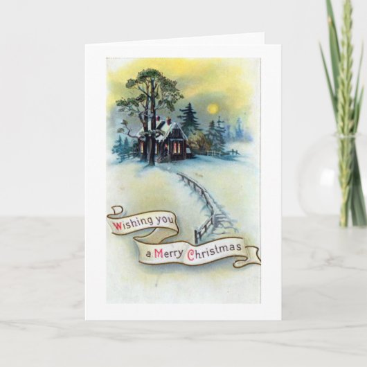 ヴィンテージ メリークリスマス ホリデー カード (正面)
