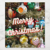 ヴィンテージ メリークリスマス!ボトル ラベル (シングルラベル)