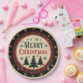 ヴィンテージ メリークリスマス 写真 プレート (パーティー)