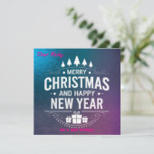 ヴィンテージ メリークリスマス&新年おめでとう ホリデー 招待状 (スタンド正面)
