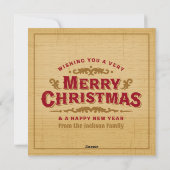 ヴィンテージ メリークリスマス&新年カード シーズンカード (裏面)