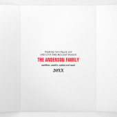 ヴィンテージ メリー アンド ブライト シンプル マルチ フォト 三つ折りクリスマスカード (内部中)