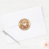 ヴィンテージ メリー&ブライト クリスマス ラウンドシール (封筒)