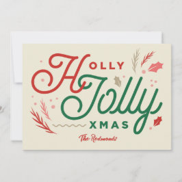 ヴィンテージ モダン アイボリー クリスマスカード