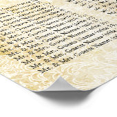 ヴィンテージ モダン クジャク 席次表 ポスター (角)