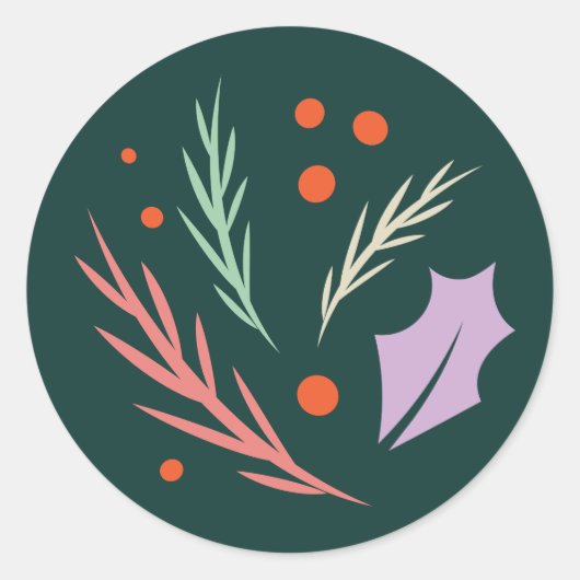 ヴィンテージ モダン ホリデー シール (正面)