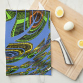 ヴィンテージ モダン モチーフ キッチンタオル (四つ折り)