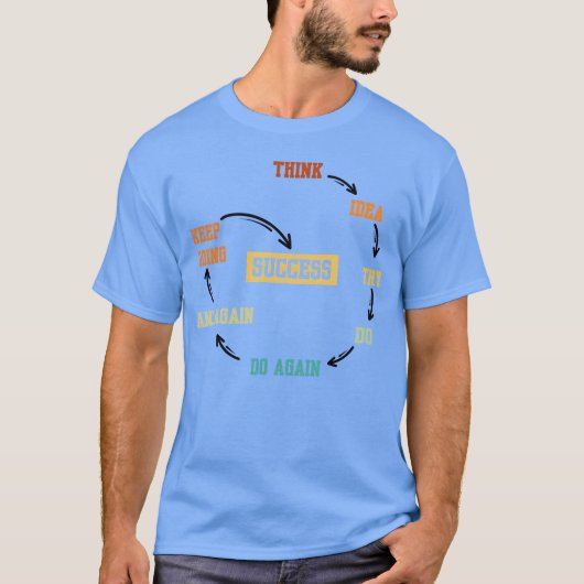 ヴィンテージ モチベーション 成功 面白い Tシャツ (正面)