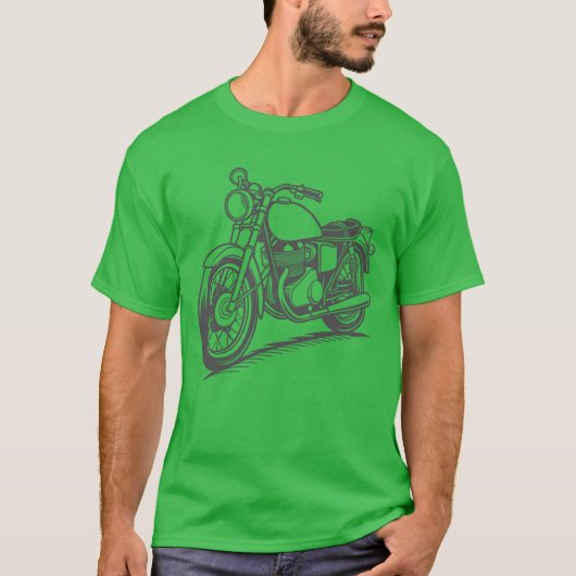 ヴィンテージ モト ライン アート オン ロード ヴィンテージ Tシャツ (正面)
