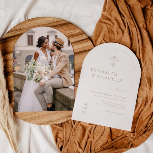 ヴィンテージ モノグラム | オルネート ボーホー ウェディング インビテーション