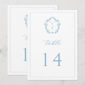 ヴィンテージ モノグラム クレスト ライトブルー テーブルナンバー (正面/裏面)