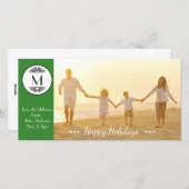 ヴィンテージ モノグラム グリーン - フォト カード (正面/裏面)