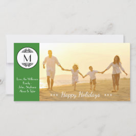 ヴィンテージ モノグラム グリーン - フォト カード