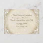 ヴィンテージ モノグラム レース ワイルド ピンク ローズ スワール フォーマル エンクロージャーカード (裏面)