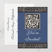 ヴィンテージ モノグラム C アールヌーヴォー文字 招待状 (正面/裏面)