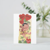 ヴィンテージ「モンキービジネス」バレンタイン シーズンポストカード (スタンド正面)