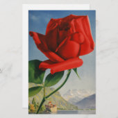 ヴィンテージ モントルー レッド ローズ スイス ジュネーブ湖 便箋 (正面/裏面)