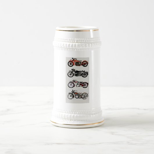 ヴィンテージ モーターサイクル ビールジョッキ (中央)