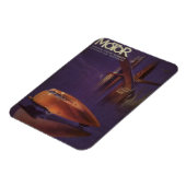 ヴィンテージ モーター マガジン カバー、未来的シティ カー マグネット (左側)