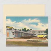 ヴィンテージ モーテル、 ゴールデン ウェスト ロッジ ホテルとパームの木 (正面/裏面)