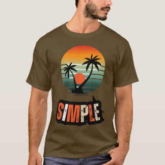 ヴィンテージ ヤシの木 夕焼け グラフィックTシャツ Tシャツ