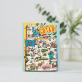 ヴィンテージ ユタ州 マップ ポストカード (スタンド正面)