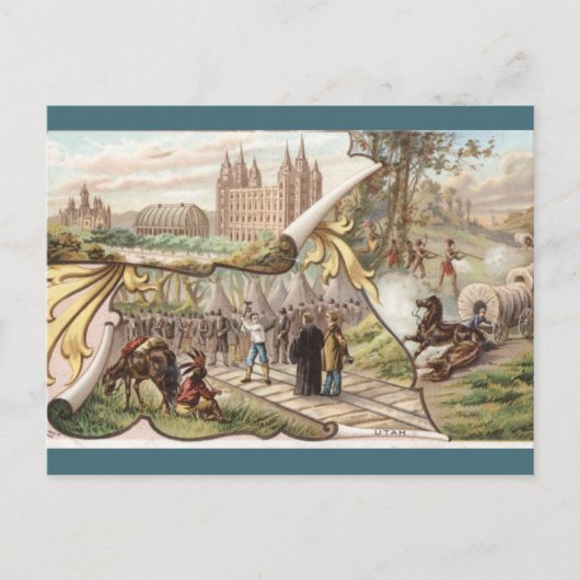 ヴィンテージ ユタ ポストカード (正面)