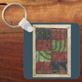 ヴィンテージ（ユダヤ教）メノラー、ライトのフェスティバルハッピーハヌカー キーホルダー (正面)