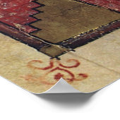 ヴィンテージ（ユダヤ教）メノラー、ライトのフェスティバルハッピーハヌカー ポスター (角)