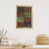 ヴィンテージ（ユダヤ教）メノラー、ライトのフェスティバルハッピーハヌカー ポスター (キッチン)