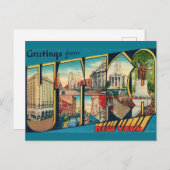 ヴィンテージ ユティカ ニューヨーク 挨拶 ポストカード (正面/裏面)