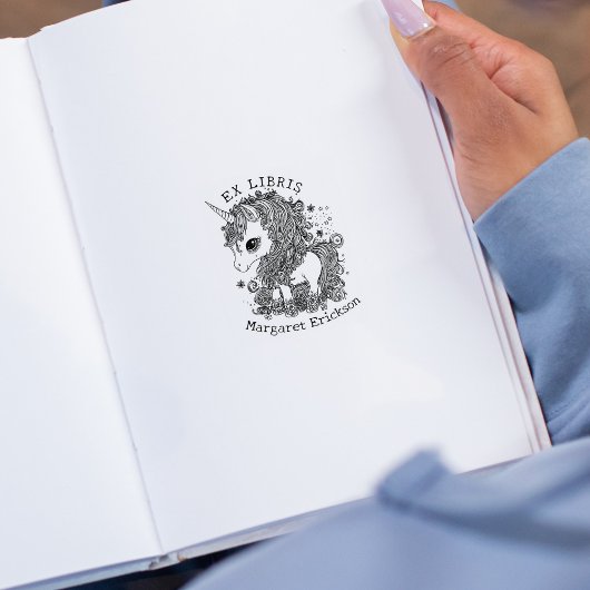 ヴィンテージ ユニコーン, ファンタジー カスタム エクス ライブリス, 本 ラバースタンプ