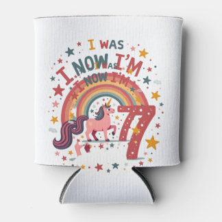 ヴィンテージ ユニコーン 誕生日Tシャツ 6歳 7歳 缶クーラー