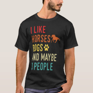 ヴィンテージ ユニセックス 馬 犬 3人 Tシャツ