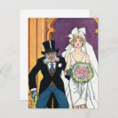 ヴィンテージ ユニークな結婚式、歳の差カップル (正面/裏面)