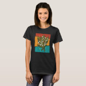 ヴィンテージ・ユリの花 Tシャツ (正面フル)