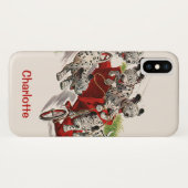 ヴィンテージ+ユーモア かわいいダルメシアン+子犬 消防車 Case-Mate iPhoneケース (裏面(横))