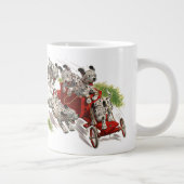 ヴィンテージ ユーモア かわいい ダルメシアン 子犬 犬 消火車 ジャンボコーヒーマグカップ (右)