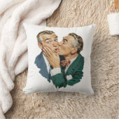 ヴィンテージ・ユーモア サプライズキス・シーン クッション (ブランケット)
