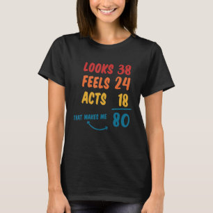 ヴィンテージ ユーモア 1942年 80歳の誕生日アイデア 男性用 Tシャツ