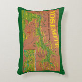 ヴィンテージ ヨセミテ マップ アクセントクッション (正面(垂直))