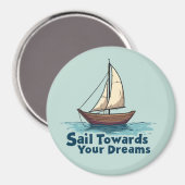 ヴィンテージ ヨット 海事  inspirational 引用 マグネット (正面/裏面)