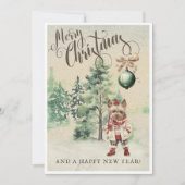 ヴィンテージ・ヨークシャー・テリア犬 シーズンカード (正面)