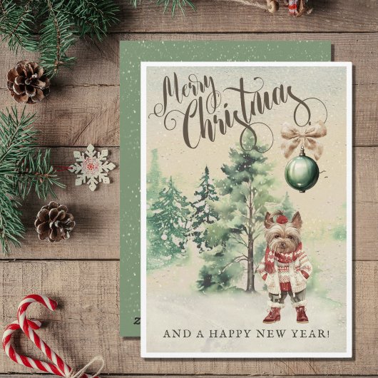 ヴィンテージ・ヨークシャー・テリア犬 シーズンカード